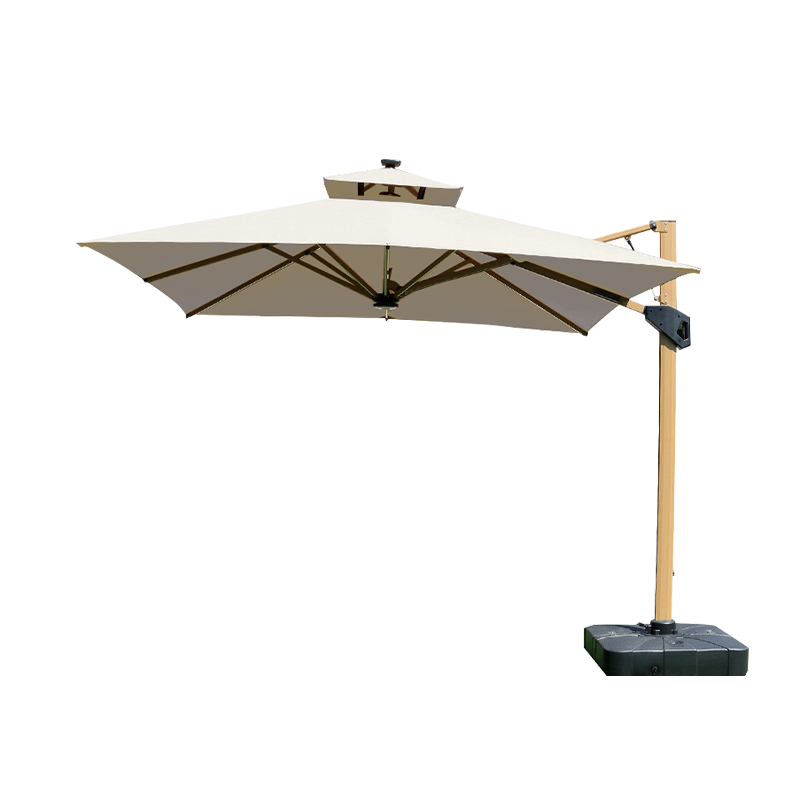 Hydraulic Roman Umbrella Square Double Top Patio Cantilever Hydraulic Roman Umbrella