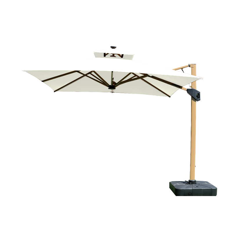 Hydraulic Roman Umbrella Square Double Top Patio Cantilever Hydraulic Roman Umbrella