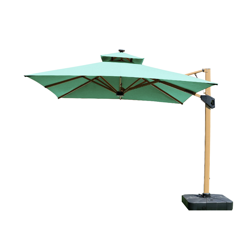 Hydraulic Roman Umbrella Square Double Top Patio Cantilever Hydraulic Roman Umbrella